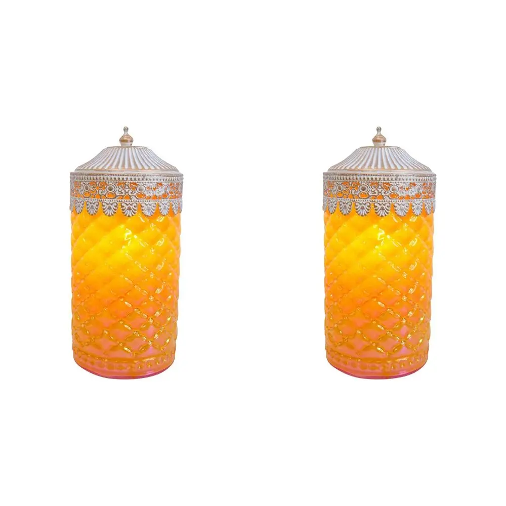 2x LVD Lantern LED X-Large Vetti Decorative Lighting Tabletop 20cm Home Decor