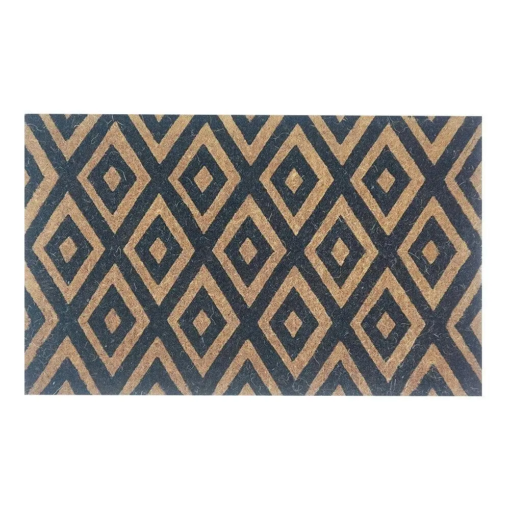 Solemate Premium Diamond Coir Mat Biodegradable Fair Trade 50x80cm Multicoloured - Home & Garden