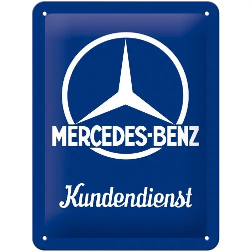 Nostalgic Art 15x20cm Small Wall Hanging Metal Sign Mercedes Kundendienst Decor - Home & Garden