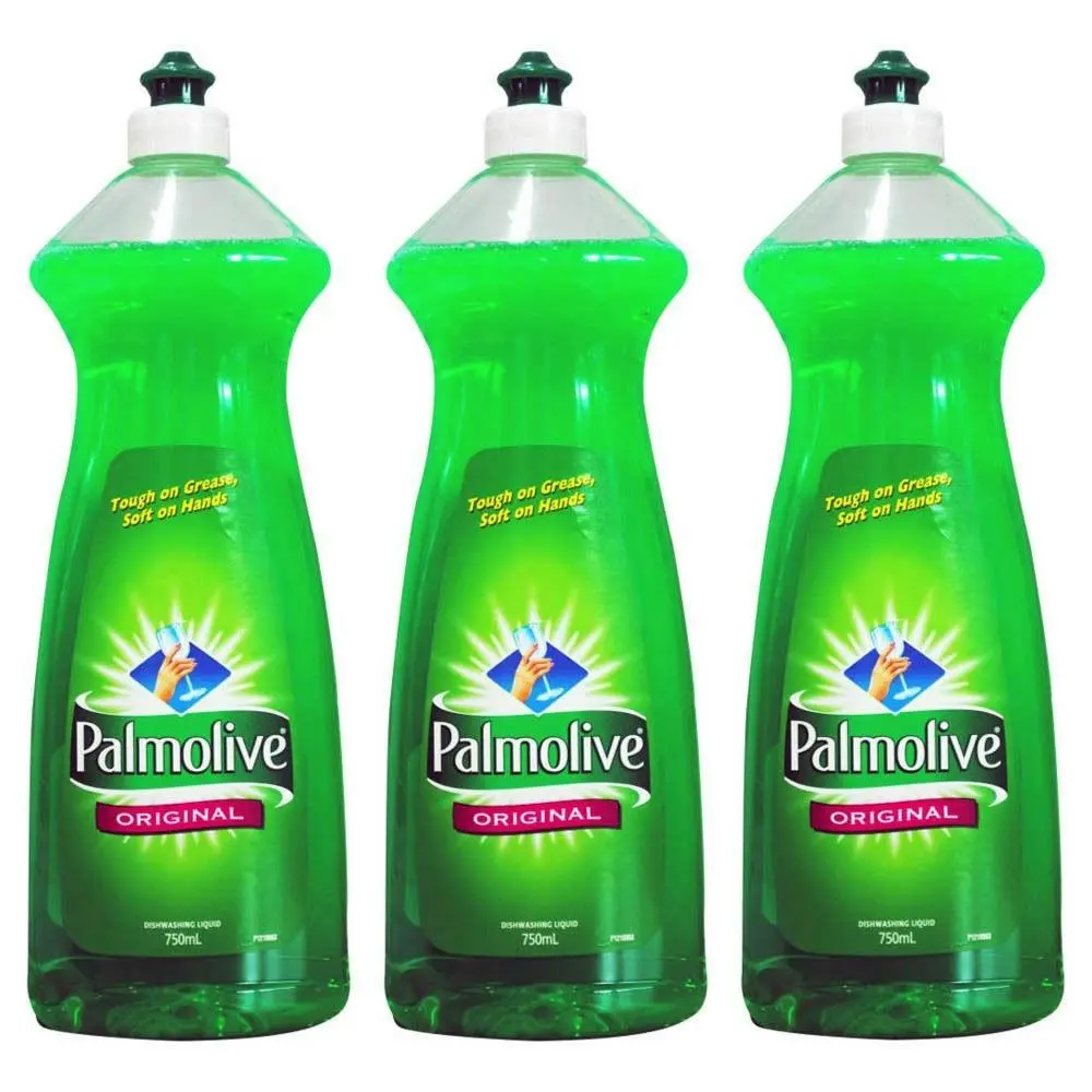 750ML x 3 Palmolive Original Dishwashing Liquid Detergent Wash Dishes Pan Glass - Home & Garden