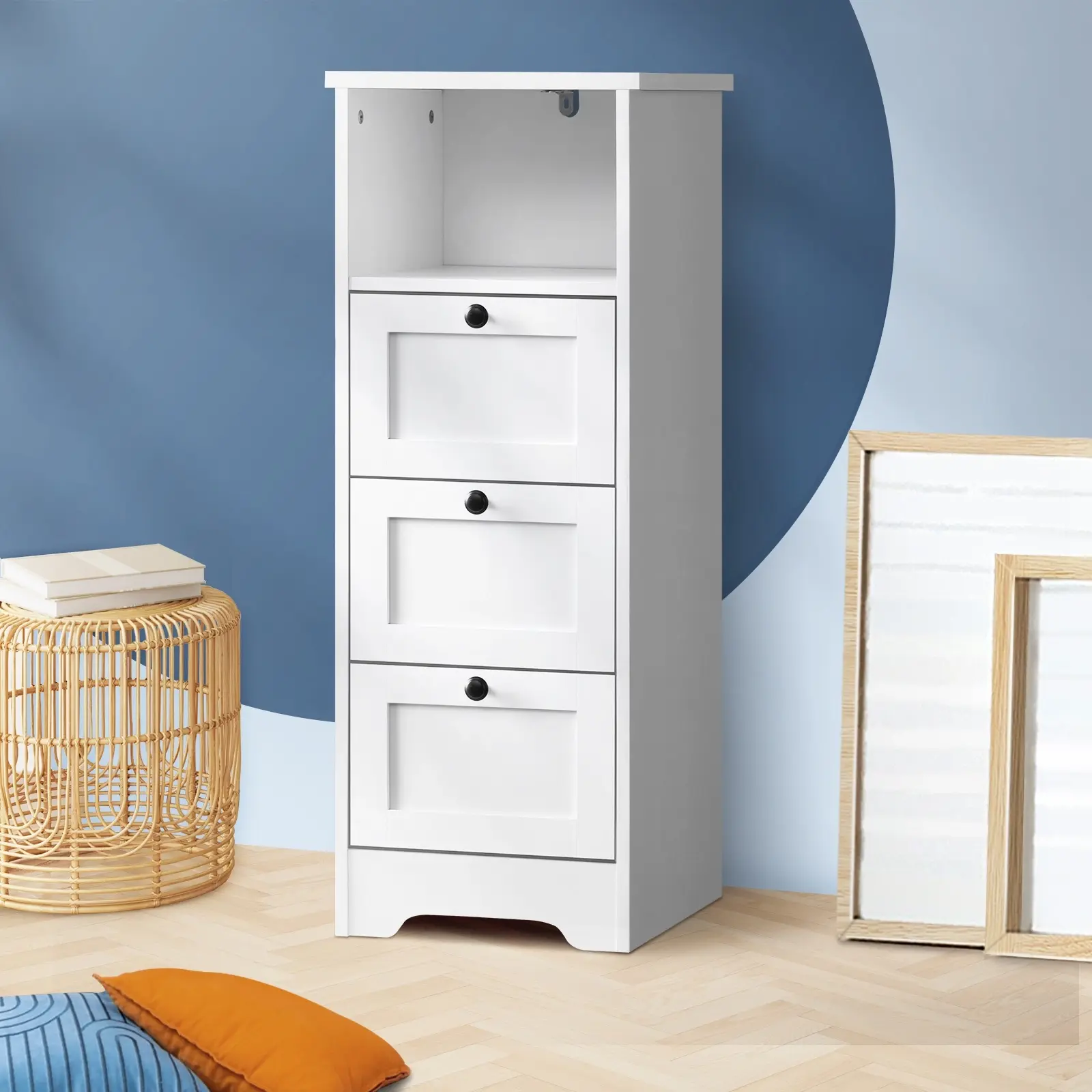 Oikiture Chest of Drawers Storage Cabinet Dresser Side Table Hamptons Furniture - Over 40% off Living Room Furniture