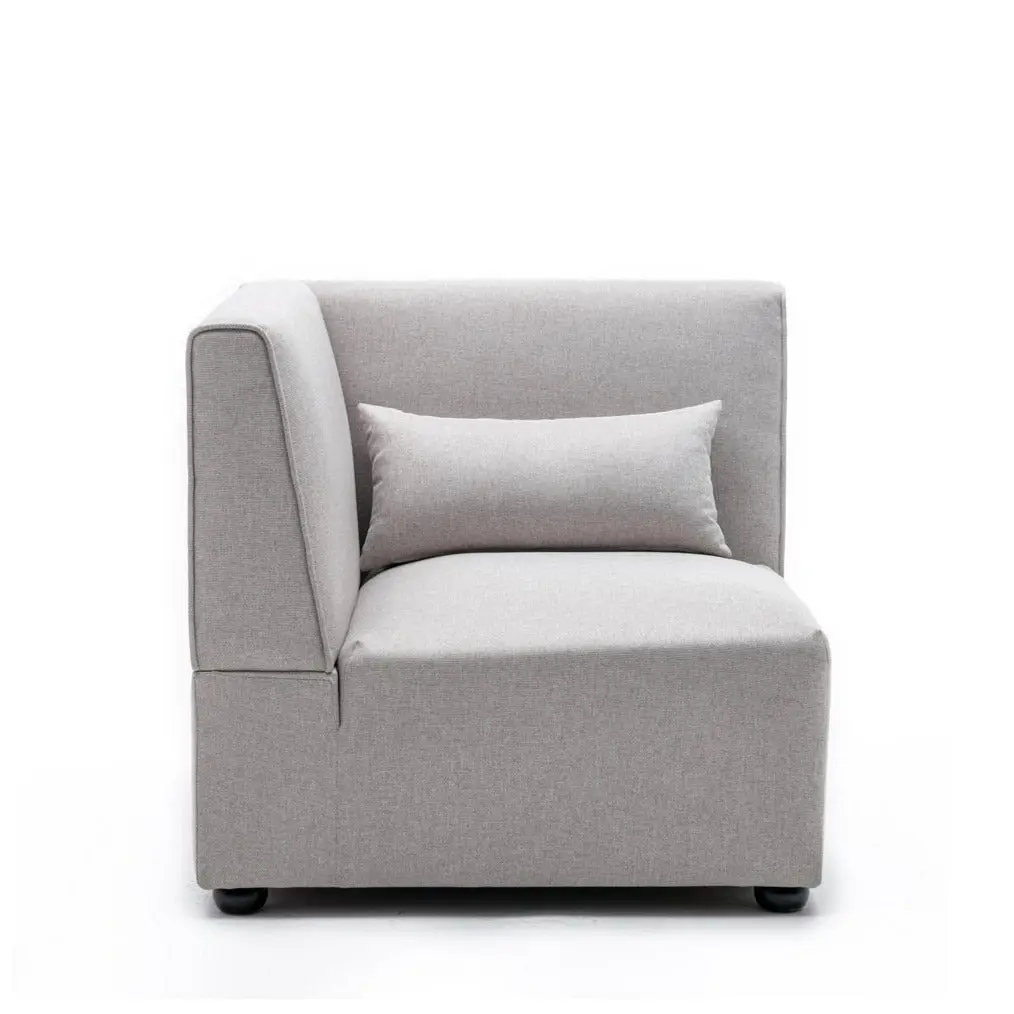 Foret 1pc Sofa Modular Extension Lounge Couch Fabric Corner Seater Beige - Furniture
