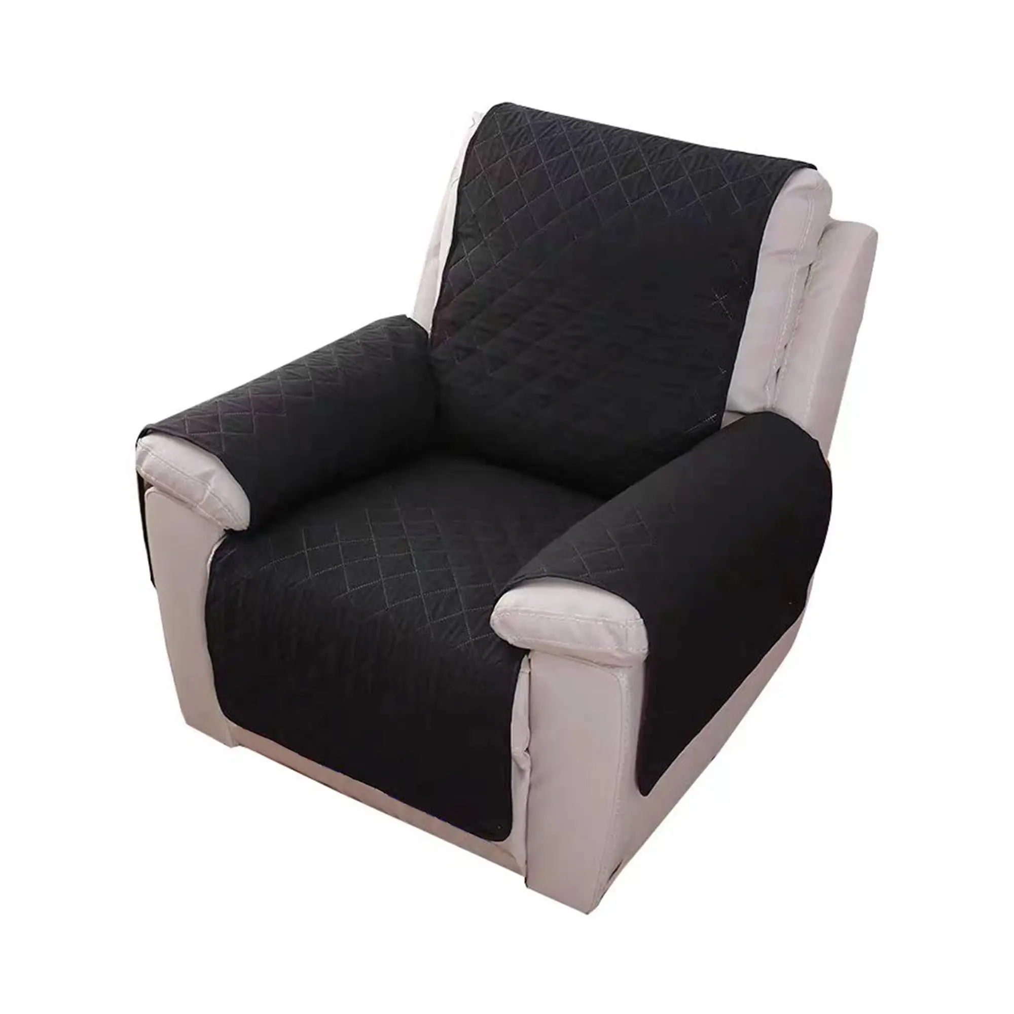 Salesbay 1 Seater Pet Sofa Couch Covers Slipcovers Quilted Protector Cat Black - Home & Garden