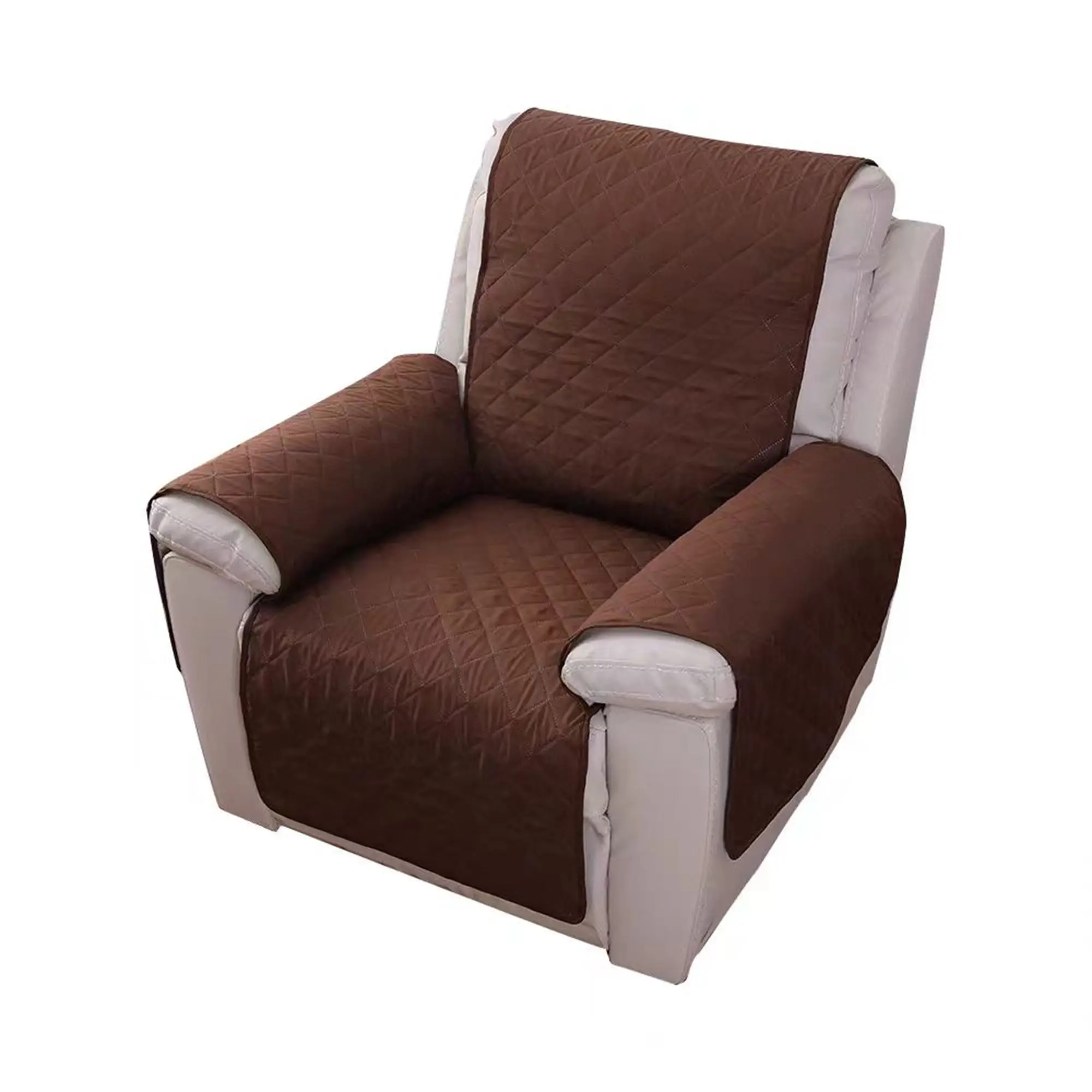 Salesbay 1 Seater Pet Sofa Couch Covers Slipcovers Quilted Protector Dog Brown - Home & Garden