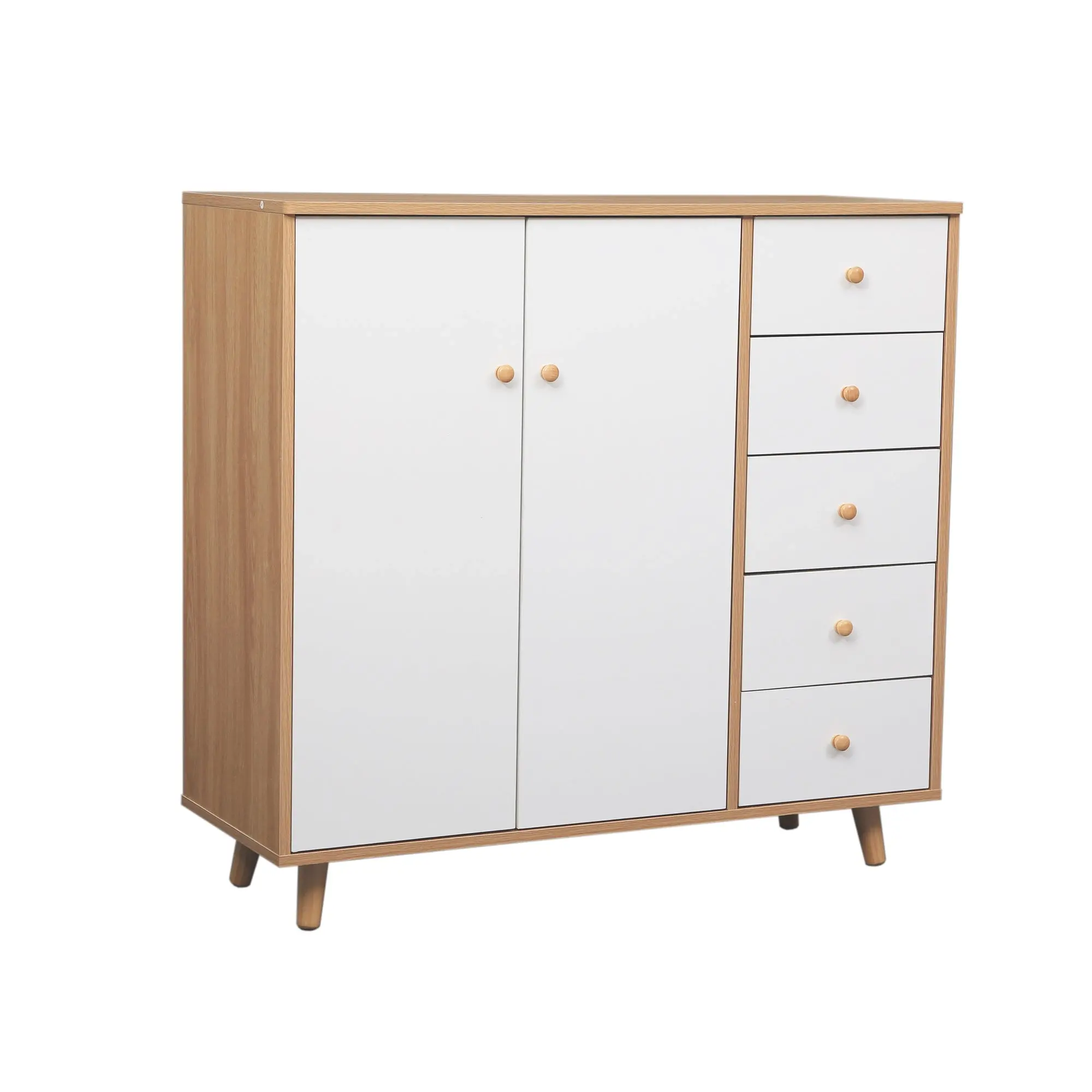 Foret Buffet Sideboard Shoe Cabinet Hallway Table Cupboard Storage 5 Drawers - Home & Garden
