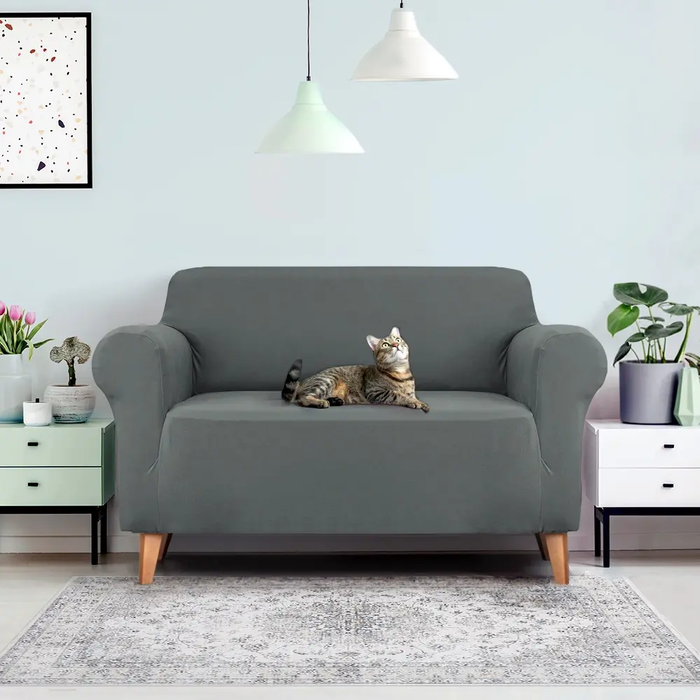 Artiss Sofa Cover Couch Covers 2 Seater Stretch Grey - Furniture
