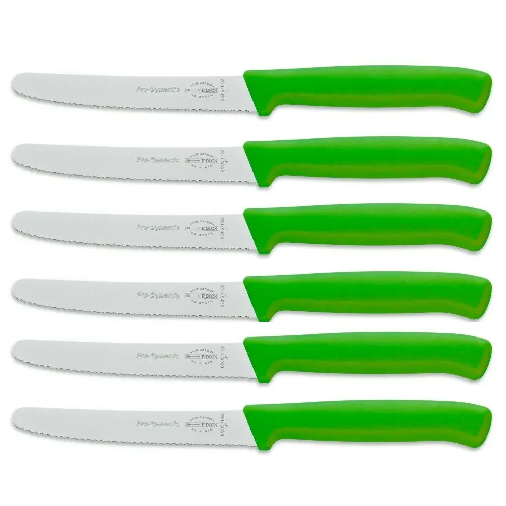 F DICK Fdick Micro Serrated Utility Steak Knives Knife Tomato Green X 6 - Home & Garden
