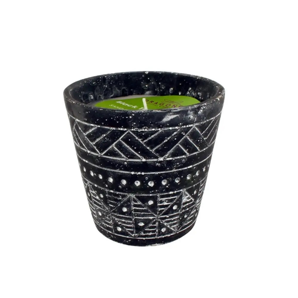 Dragonfly Black Terracotta Citronella 13cm Wax Candle Home/Room Fragrance Decor - Home & Garden