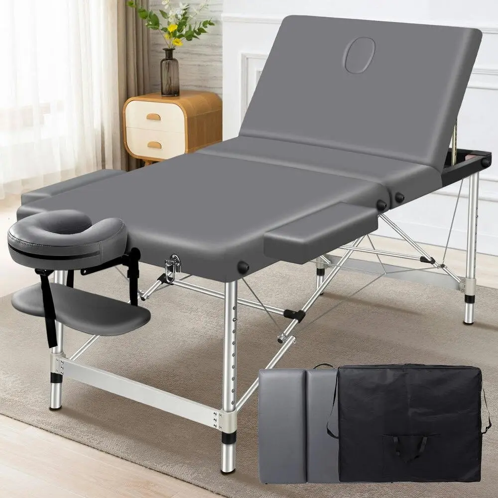 Alfordson Massage Table 3 Fold 65cm Grey - Health