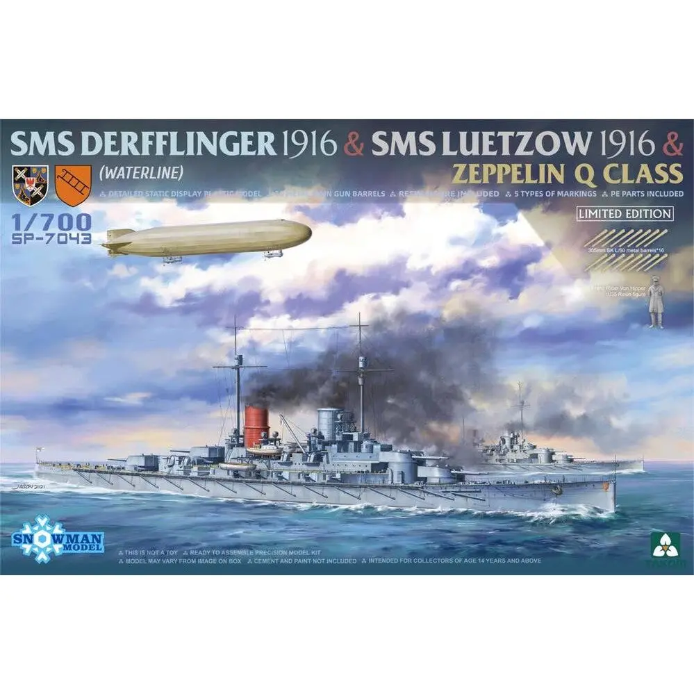Takom 1/700 SMS Derfflinger 1916 and SMS Luetzow 1916 and Zeppelin Q Class Limited Edition - Hobbies