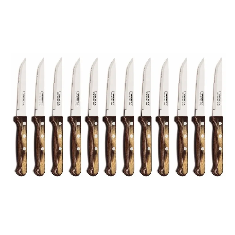 TRAMONTINA CHURRASCO GAUCHO STEAK KNIFE - SET 12