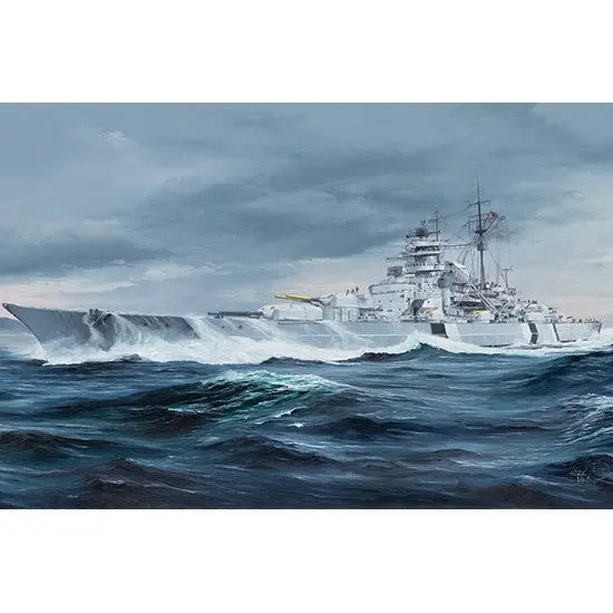 05358 1/350 German Bismarck Battleship Plastic Model Kit - Hobbies