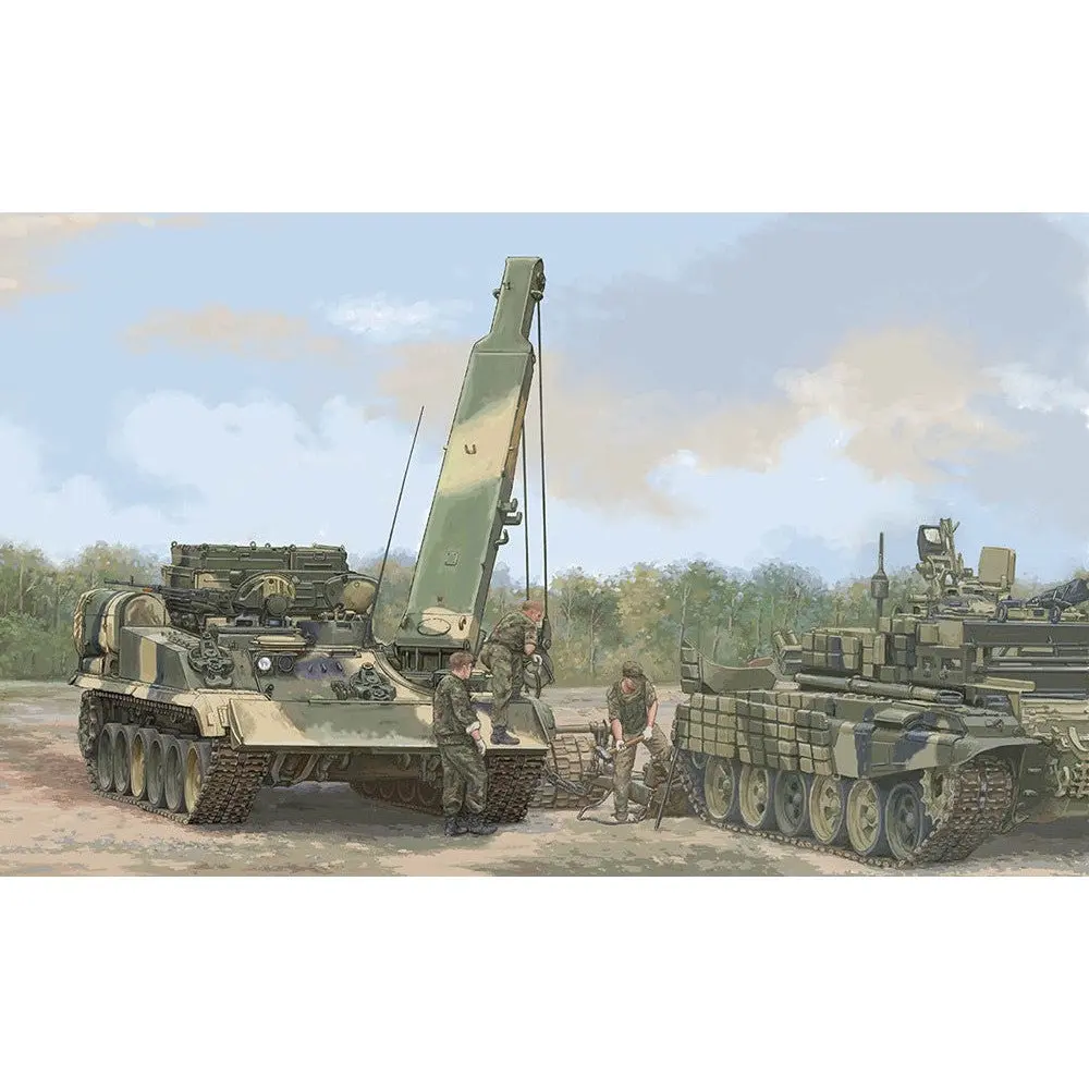 09554 1/35 Russian BREM1M Armoured Recovery Vehicle Plastic Model Kit - Hobbies