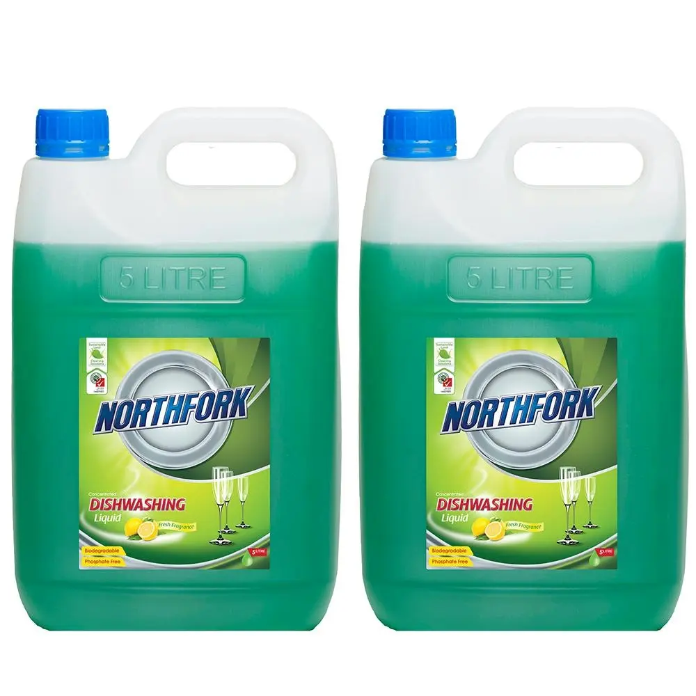 2x Northfork 5L Biodegradeable GECA Dishwashing Dishes Concentrate Liquid/Soap - Home & Garden