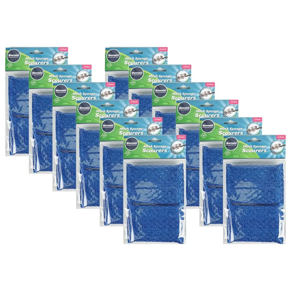 24pc kemasi Mesh Durable Sponge Scourers Home Kitchen Dishwashing Cleaning - Home & Garden