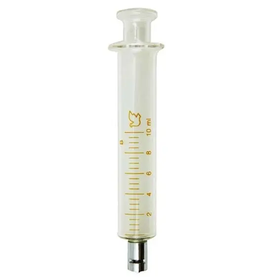 Livingstone Glass Syringe 10ml Luer Lock Metal Tip Concentric - Commercial