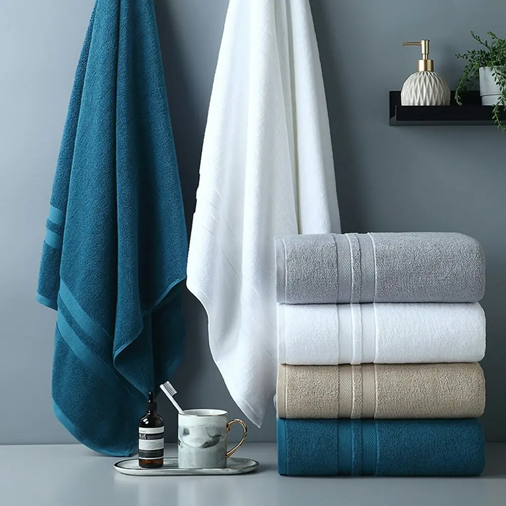 4 Pack Color Pure Cotton Towel Bathroom Towel For Adults Shower Face Towel - Home & Garden