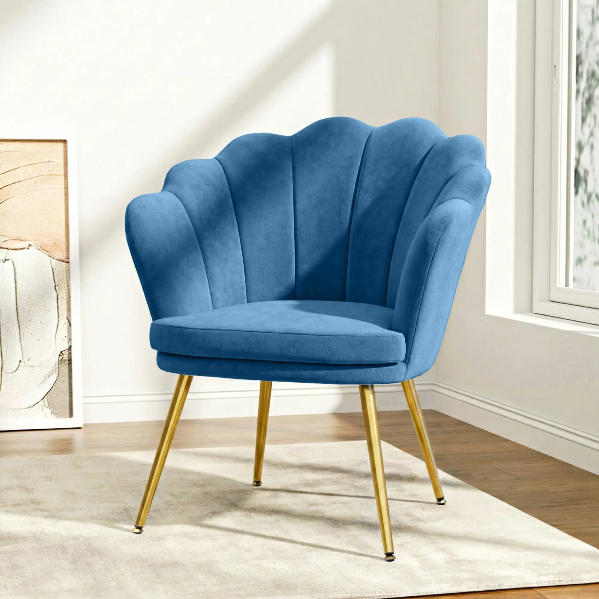 Artiss Armchair Velvet Blue Callista - Furniture
