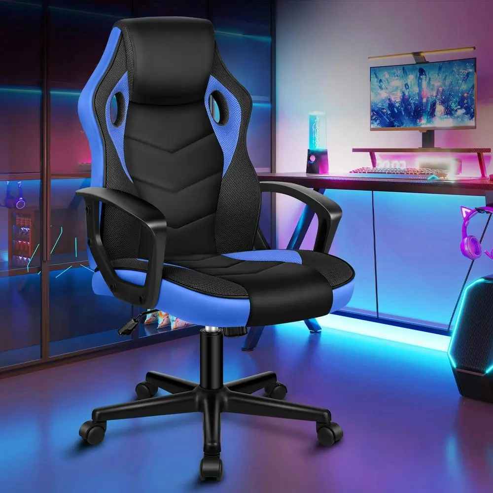 Alfordson Gaming Chair Office Executive Blue - Furniture