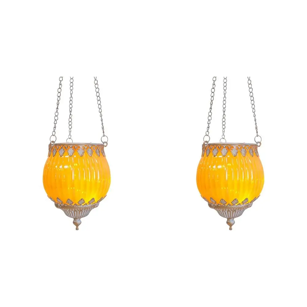 2x LVD Lantern LED Classic Hanging Decorative Lighting Display 15cm Home Decor - Home & Garden