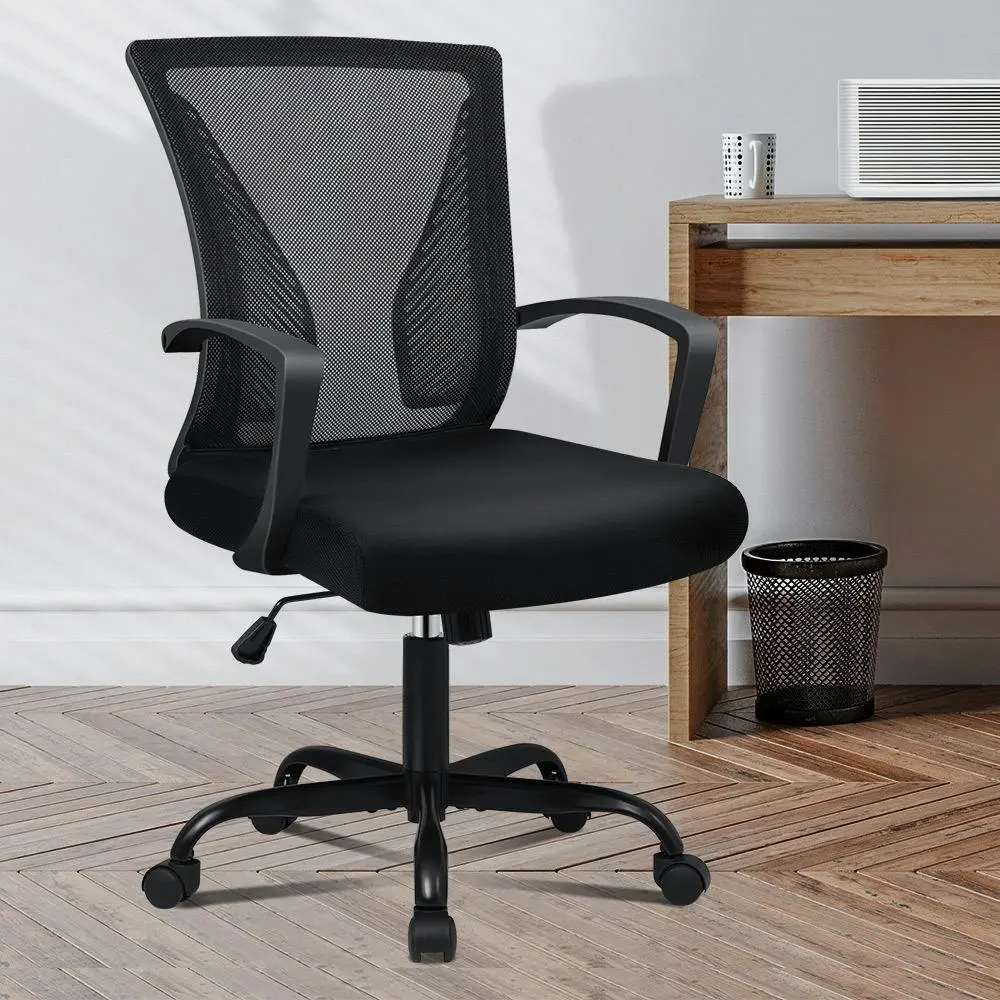 Alfordson Mid Back Tilt Mesh Office Chair All Black - Furniture