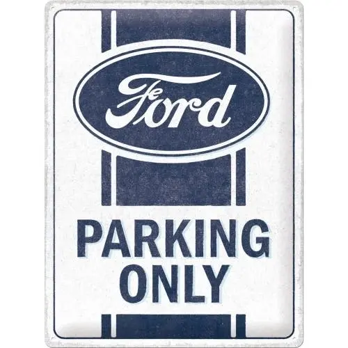 Nostalgic Art Large Sign 30x40cm Metal Wall Hanging Home Decor Ford Parking Only - Home & Garden