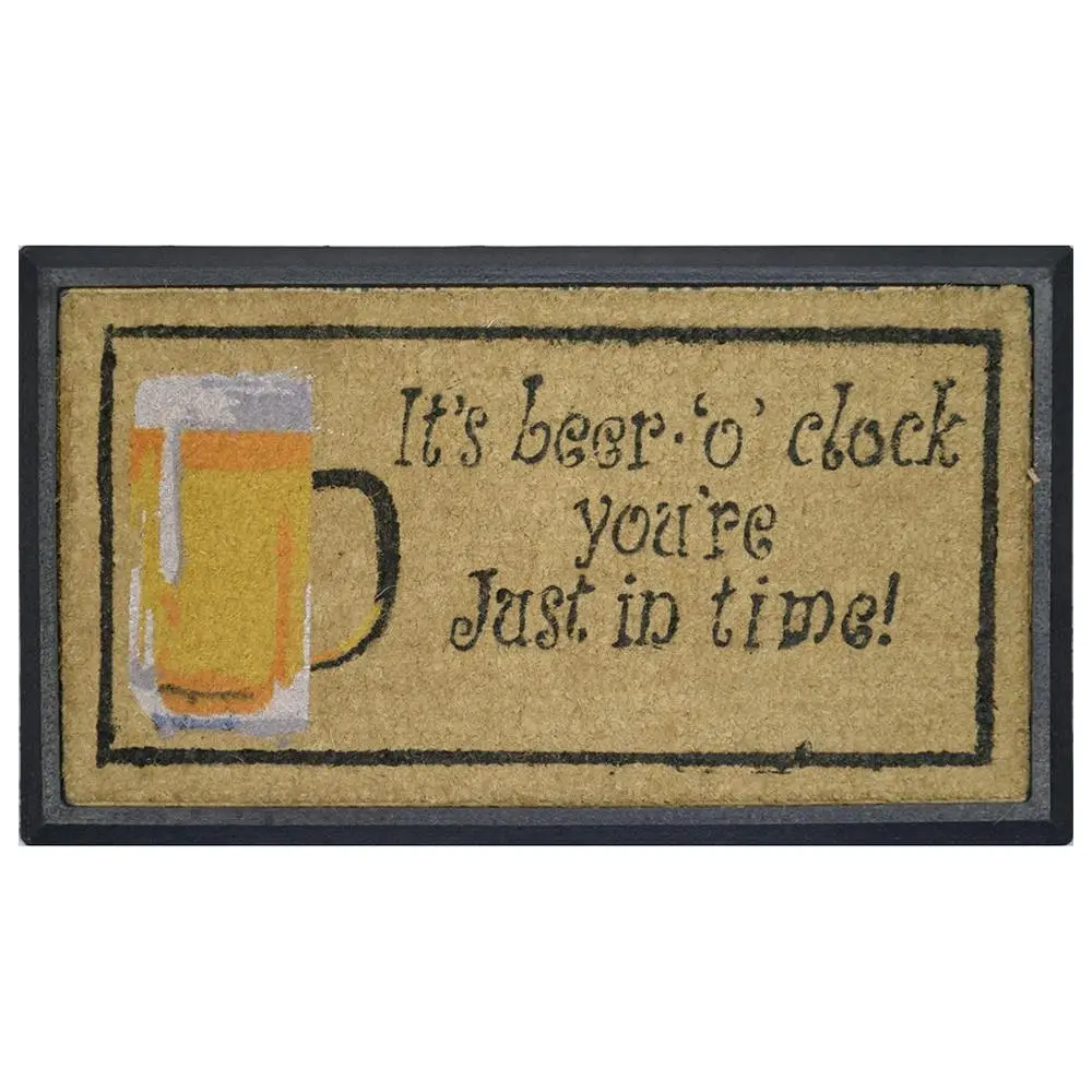 Solemate Beer O''Clock 40x70cm Themed Stylish Durable Outdoor Front Doormat - Home & Garden