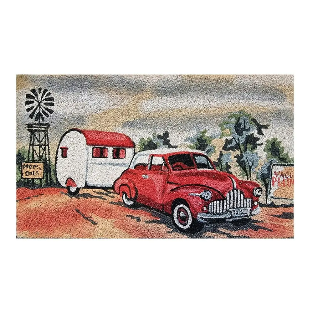 Solemate Latex Backed Coir FJ & Caravan 45x75cm Slim Outdoor Stylish Doormat - Home & Garden