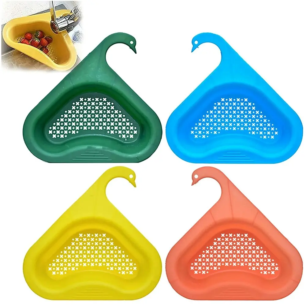 4 Pack Multifunctional Kitchen Triangular Sink Filter Swan Drain Basket - Home & Garden
