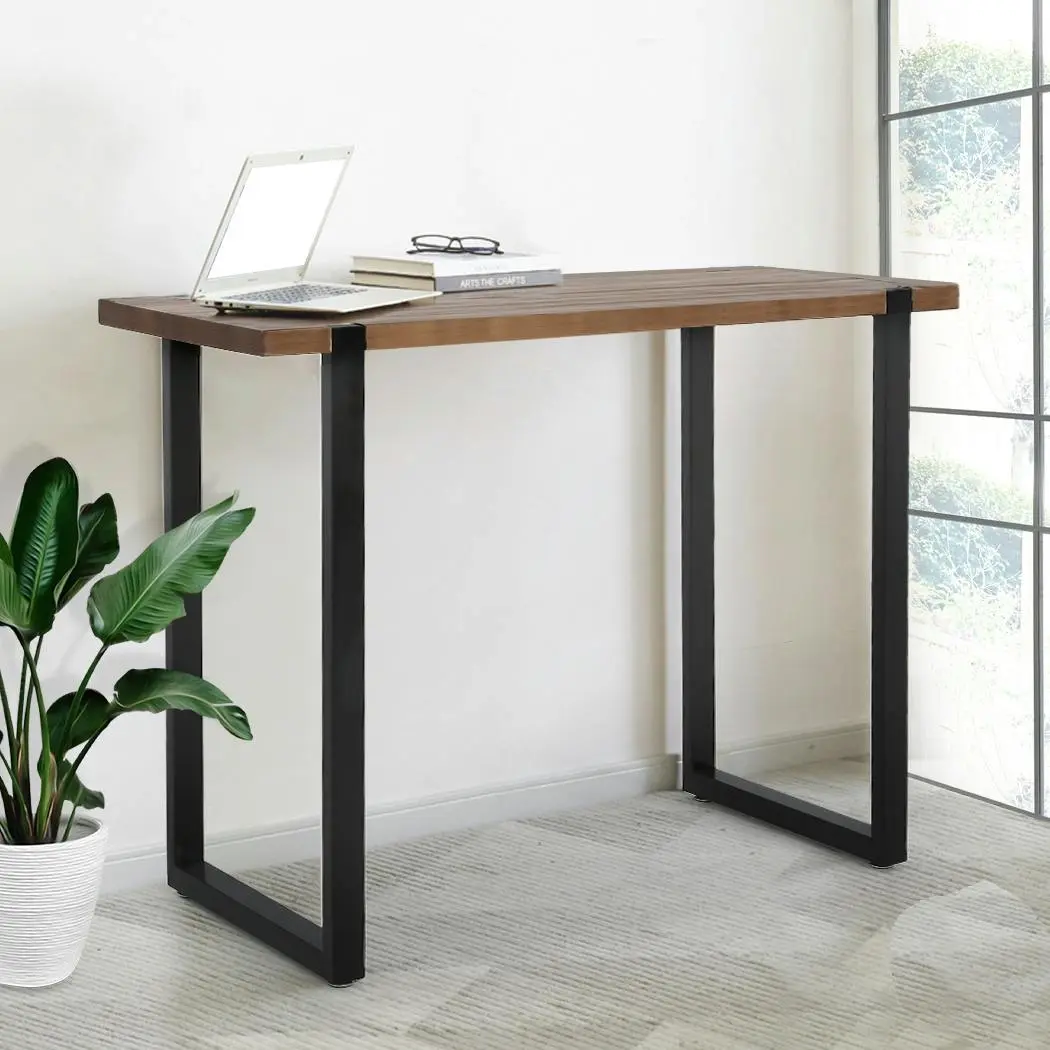 Levede High Bar Table Industrial Pub Table Dining Solid Wood Cafe Desk 120X50cm - Furniture