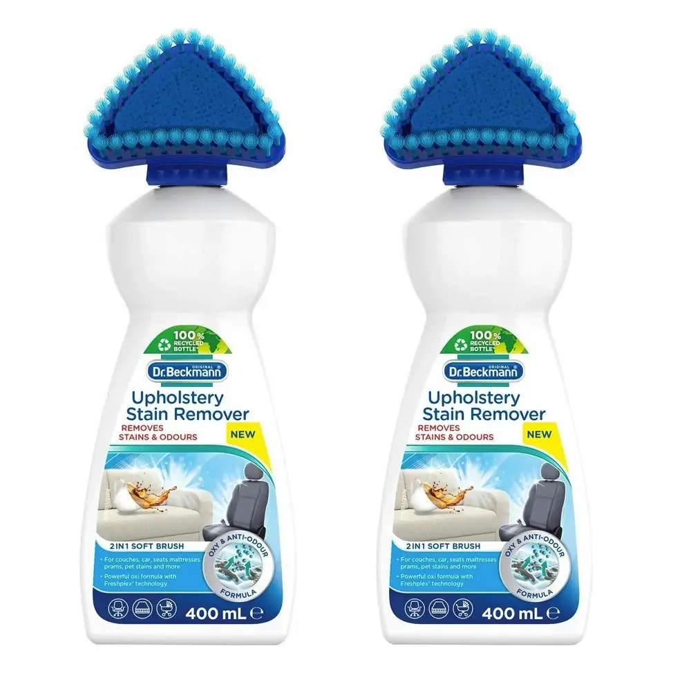 2x Dr Beckmann Stain/Odour Remover Upholstery/Mattress Cleaner w/ Scrubbing Head - Home & Garden