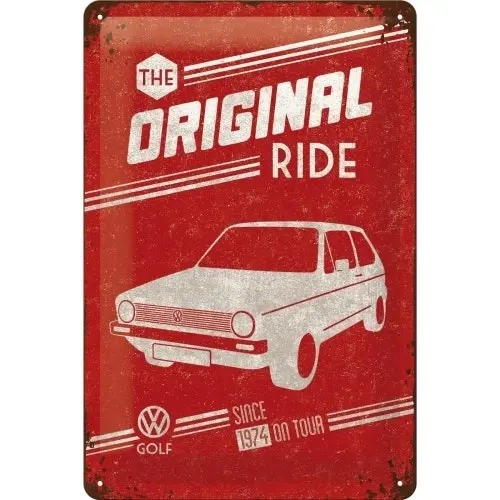Nostalgic Art 20x30cm Medium Metal Wall Hanging Sign Original Ride Golf Decor - Home & Garden