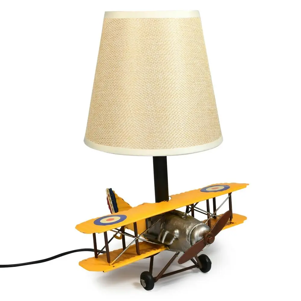 Auto Petit USB LED Desk Lamp Curtis Jenny Plane 20x27cm Retro Home Décor Yellow - Home & Garden