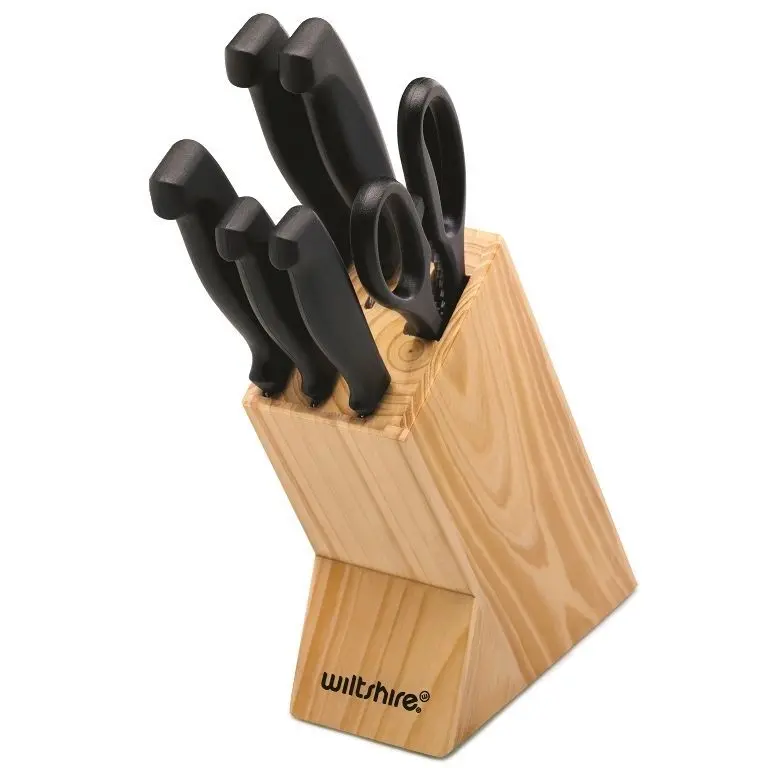 WILTSHIRE LASER EDGE 7 PIECE KNIFE BLOCK SET - Home & Garden