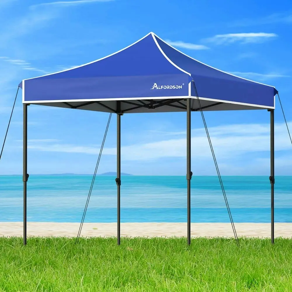 Alfordson Gazebo 3x3 Pop Up Tent Wedding Canopy Blue - Home & Garden