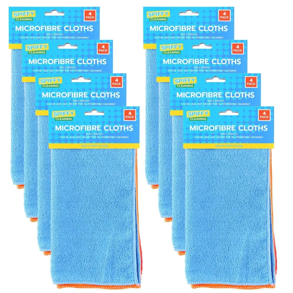 32pc Spiffy Cleaning Soft Microfibre Household Cleaning/Dusting Cloths/Rags - Home & Garden