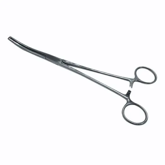 Livingstone Kocher Haemostatic Artery Forceps 18cm 1 x 2 Teeth 53 Grams Curved Stainless Steel - Commercial