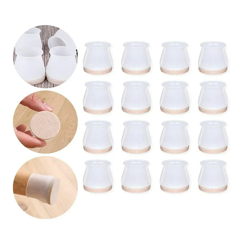 16 PCS Silicon Chair Leg Covers Upgraded Chair Leg Caps Ruby Slider Hardwood Furniture Foot Protector - Home & Garden