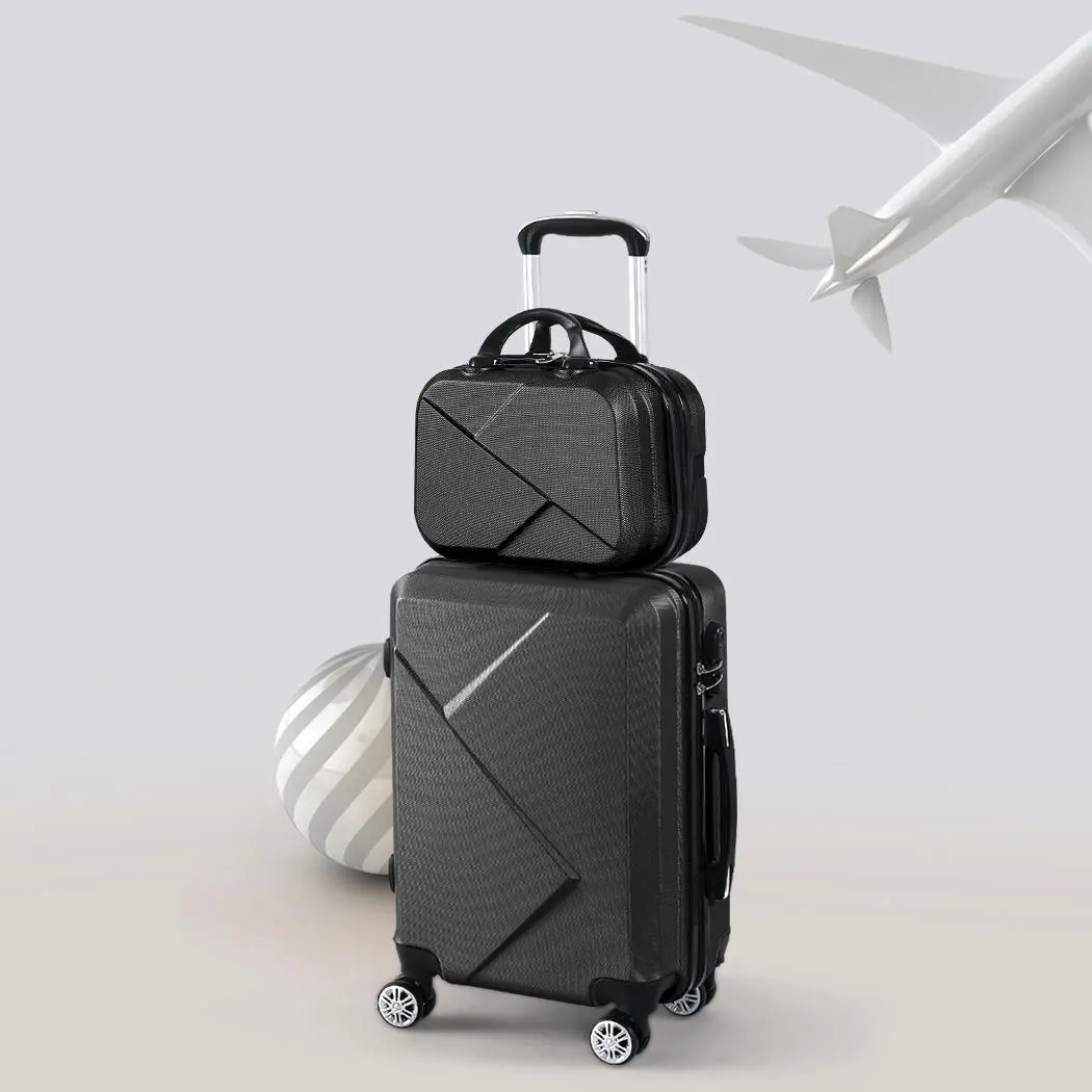 Slimbridge 2Pcs Luggage Suitcase Trolley Set Travel TSA Lock Storage Hard Case - Fashion