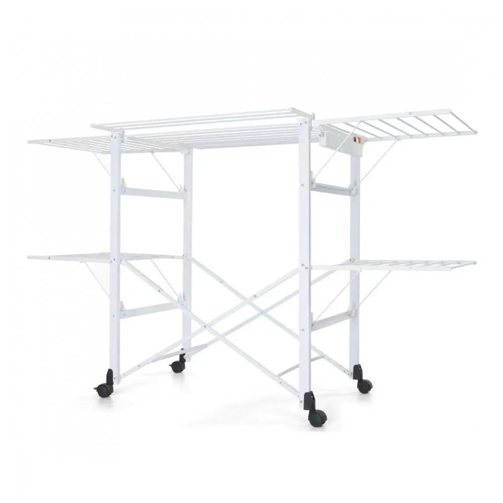 Foppapedretti Gulliver Aluminium Freestanding Clothing Rack/Airer 105x174cm WHT - Home & Garden