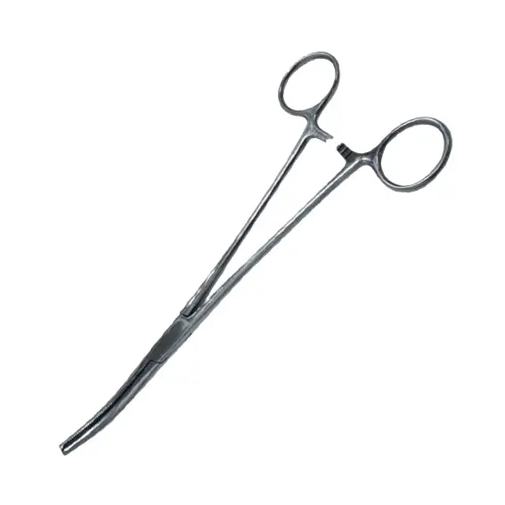 Livingstone Kocher Haemostatic Artery Forceps 22cm 1 x 2 Teeth Curved Stainless Steel - Commercial