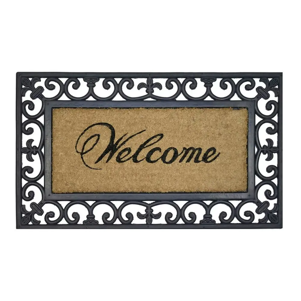 Solemate R/C Welcome W Iron 45x75cm Stylish Outdoor Entrance Doormat - Home & Garden