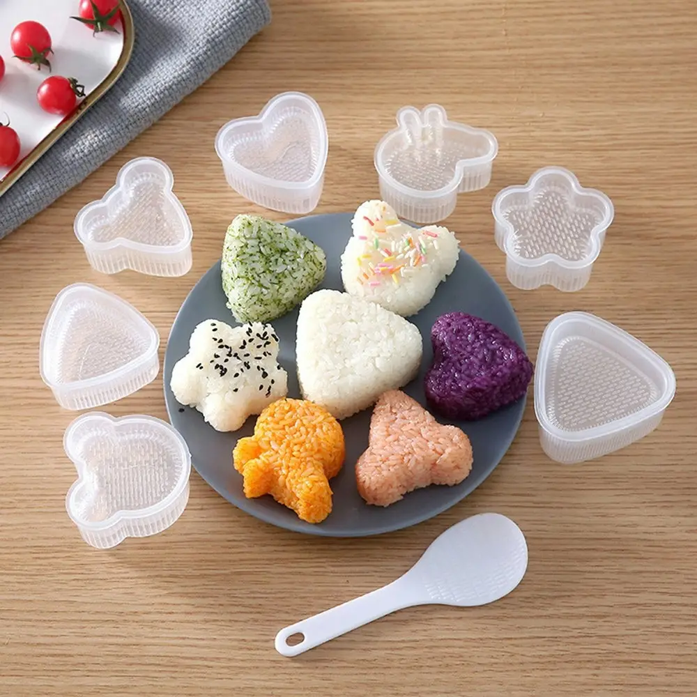 8Pcs Cartoon Shape Rice Ball Set Sushi Roll Sushi Mold Rice Ball Bento Mold - Home & Garden