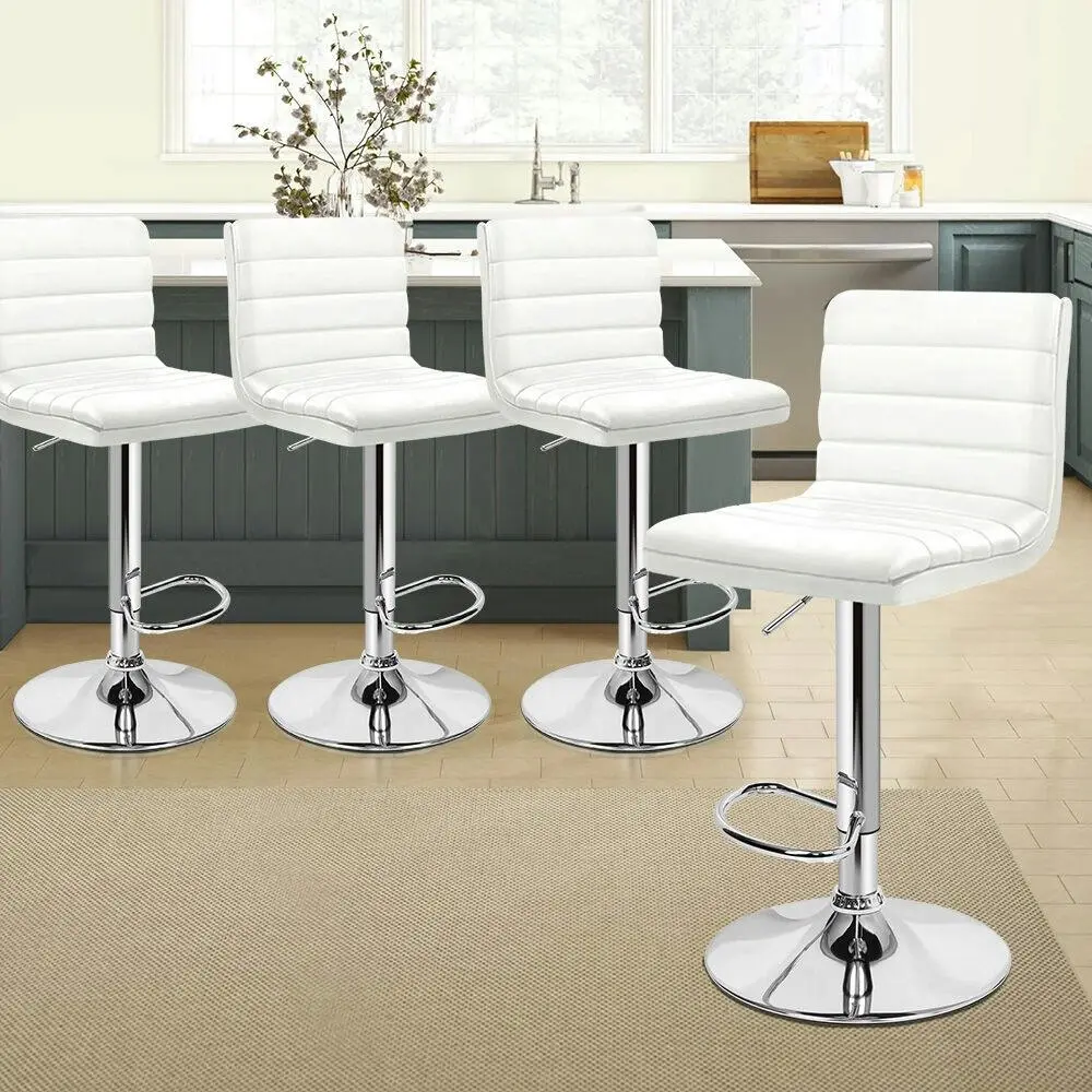 Alfordson Bar Stools Kitchen Swivel White Ruel x4 - Shop Dining Chairs & Bar Stools