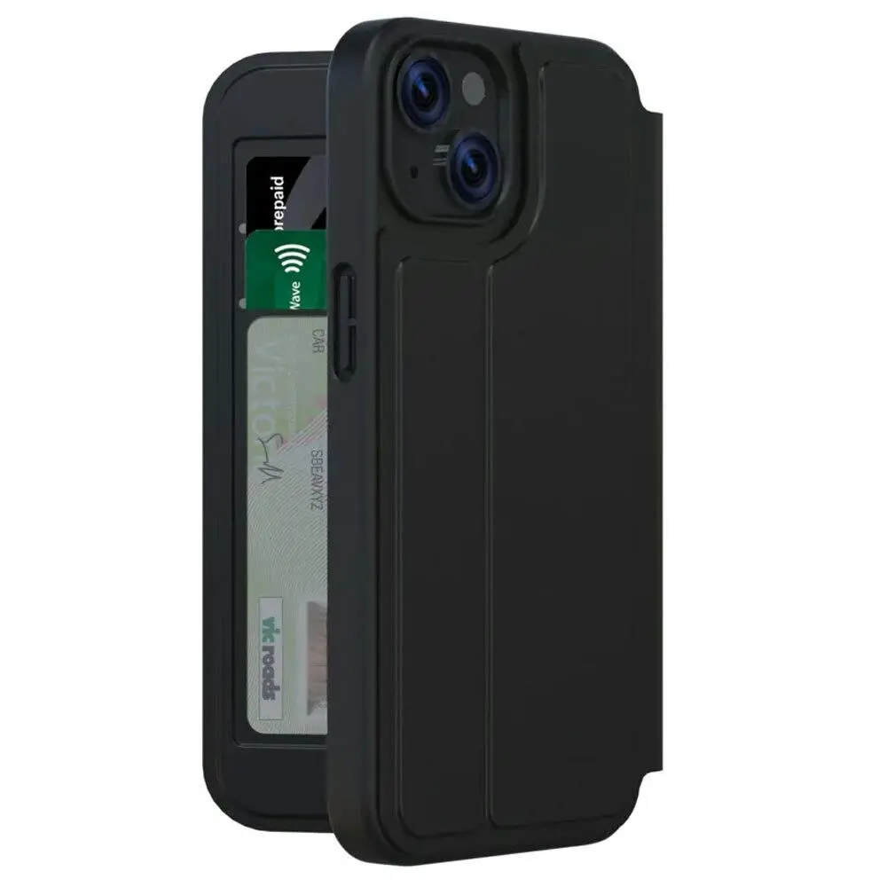 3sixT SlimFolio Protective Wallet Case Cover Black For Apple iPhone 14 Pro 6.1in - Electronics