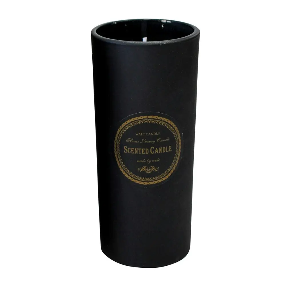 Glass/Wax 13.5cm Scented Tealight Wax Candle Home Fragrance Decor Display Black - Home & Garden