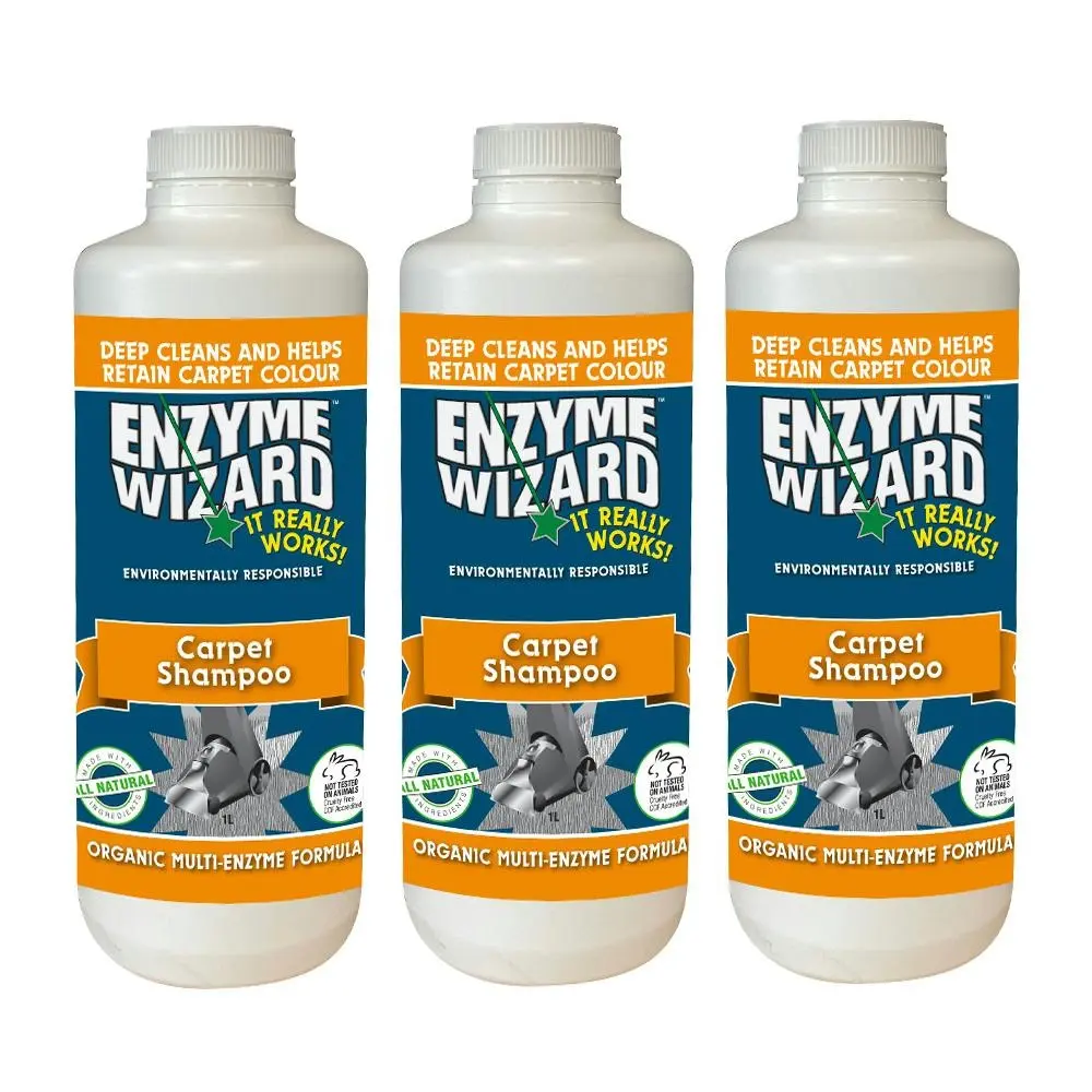 Enzyme Wizard Carpet/Rug Synthetics Fabric Shampoo Surface Stain Cleaner 1L 3x - Home & Garden