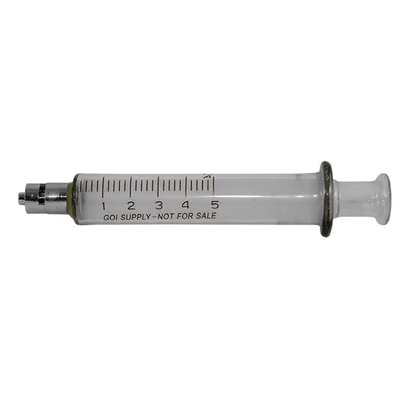 Livingstone Glass Syringe 5ml Luer Lock Metal Tip Concentric Nozzle - Commercial