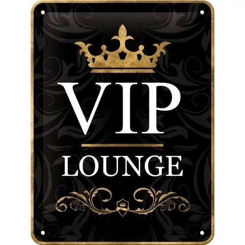 Nostalgic Art 15x20cm Small Wall Hanging Metal Sign Vip Lounge Home/Office Decor - Home & Garden