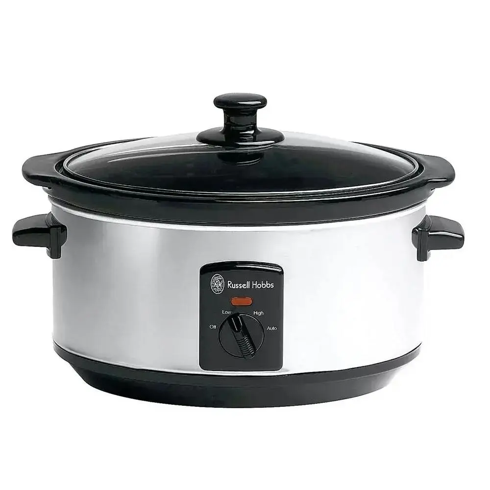 Russell Hobbs 4443BSS Electric 3.5L Slow Cooker Pot/Ceramic Bowl Stainless Steel - Home & Garden